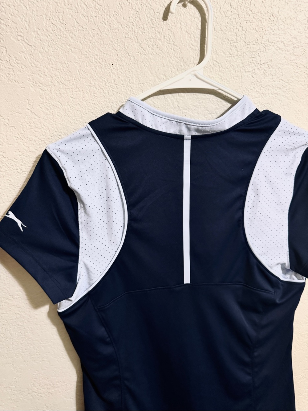 Slazenger Navy and White Short Sleeve Athletic Tee